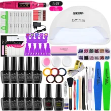 36/48/54 Вт УФ светодиодный светильник Сушилка маникюрный набор для нейл-арта, инструменты набор гель-лаков для ногтей Набор для ногтей электрическая дрель полный набор кистей