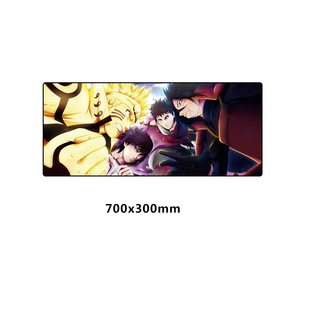 Naruto Mouse Pad Anime Pad Computer Keyboard Large Rubber XL Mousepad Gaming Padmouse Gamer Need for Speed Mouse Mats 700x300MM - Цвет: HYRZ-010