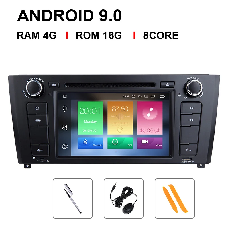 Ips DSP Авторадио 2 Din Android 9,0 автомобильный dvd-плеер для BMW E87 BMW 1 серия E88 E82 E81 I20 gps навигация аудио стерео 4G 8 ядерный - Цвет: 8 Core 16 ROM