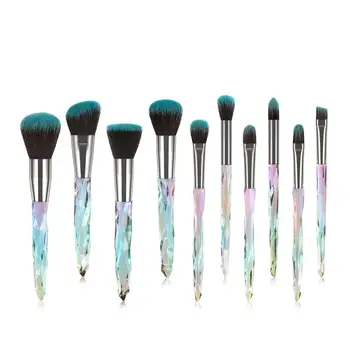

10pcs/set crystal Makeup Brushes Set for Foundation Powder Blush Eyeshadow Make Up Brush Luxury Cosmetics Tools
