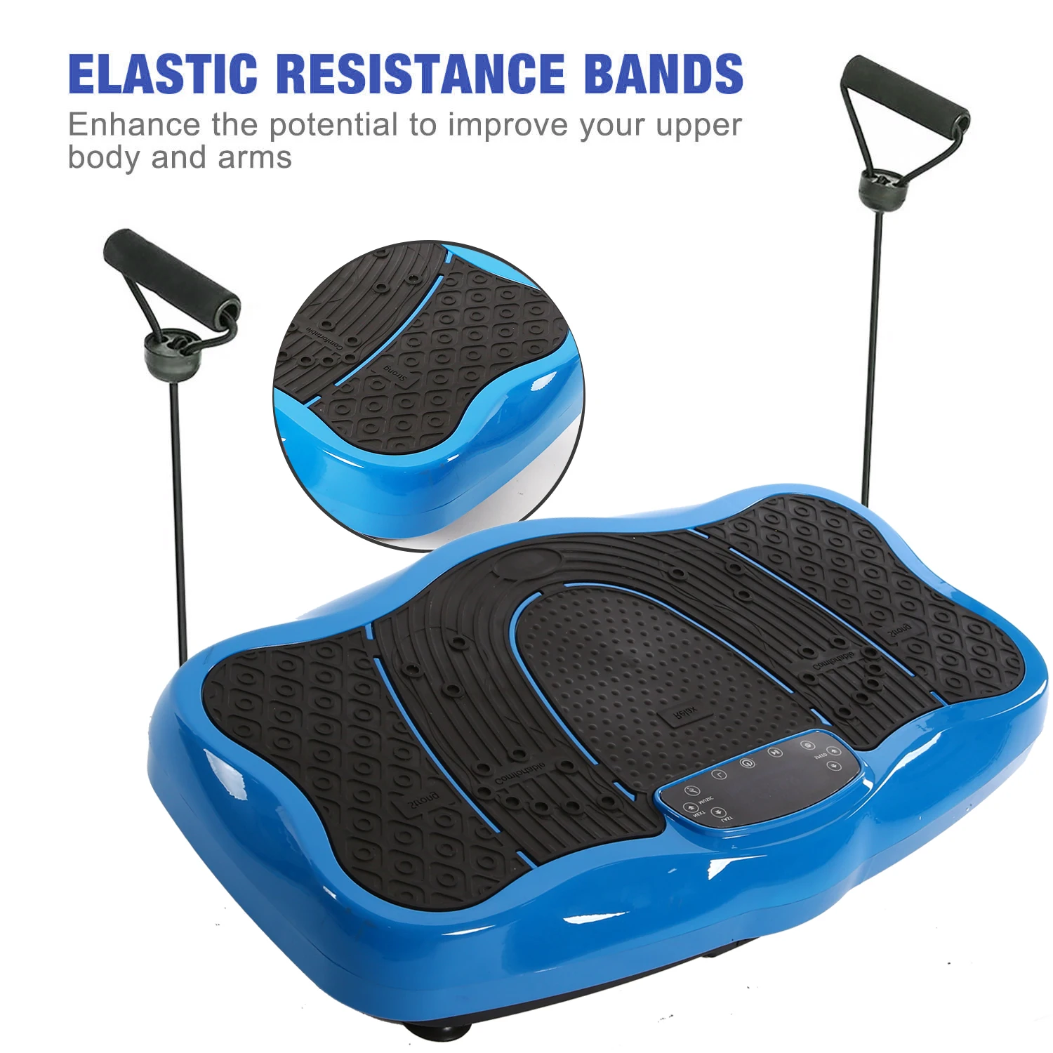 High Quality Vibration Plate Massager Machine With Two Resistance Band