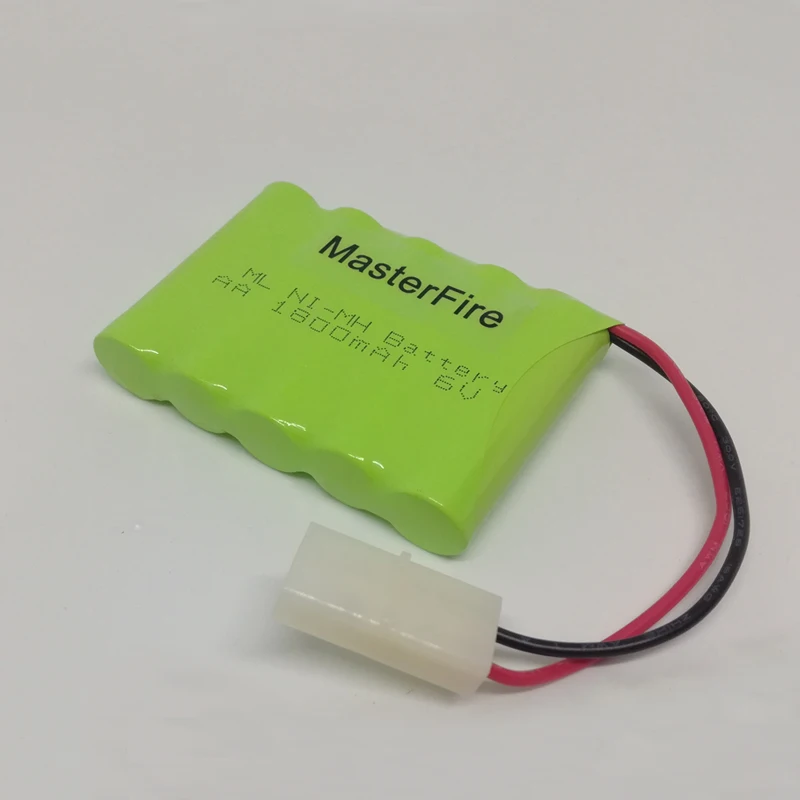 MasterFire 5 упак./лот 6 в AA 1800 мАч Ni-MH аккумулятор Аккумуляторная NiMH батареи с вилкой