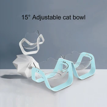 

Pet Dog Cat Bowl Double Bowl With Raised Stand Non-slip Pet Food Water Bowl For Cat Dog Feeder Cat Drinking Water Bowl Container