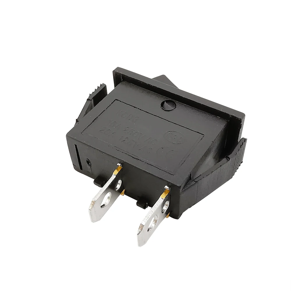 Ship Type Rocker Switch KCD3 30x13mm ON-OFF Rocker Switch 6A 250V 10A 125V AC Power Boat Rocker Switch Black New 2
