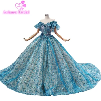 

Real 2019 Off Shoulder Prom Dresses Long Ball Gowns Tulle Pearls Appliques Puffy Skirt Evening Dress New Formal Women Prom Gown