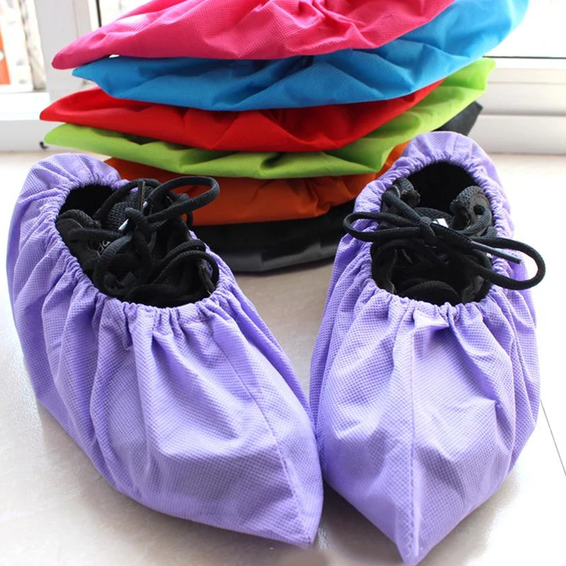 Fundas de calzado reutilizables de tela no tejida para el hogar, cubiertas gruesas lavables para zapatos, antideslizantes, herramientas familiares para invitados, nuevas