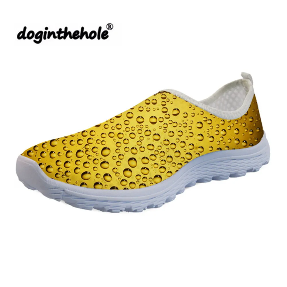 Nieuwe Mode Lente Zomer Grappige Flats Vrouwen Schoenen Unisex 3d Print Bier Schoenen Casual Mesh Licht Sneakers Adem Zapatos De Mujer