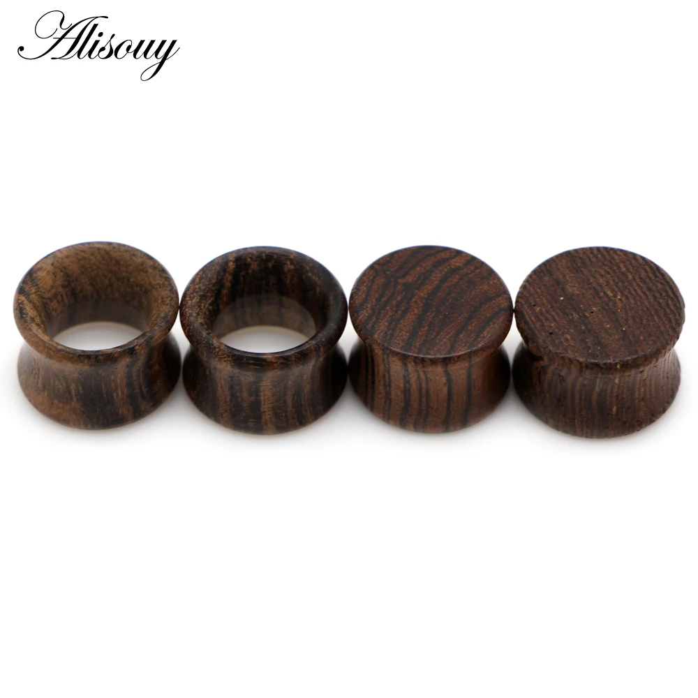 2pcs Wood Ear Plug Tunnel Earring Guages Stretcher Expander Dermal Piercing Oreja Mujer Stretcher Unisex Body Jewelry piercing jewelry body piercing earrings ear piercing jewelry body piercing jewelry body jewelry