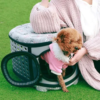 

Pet Carrier For Dog Cat Folding Cage Collapsible Crate Handbag Plastic Carrying Bags Pets Supplies Sac De Transport Pour Chien