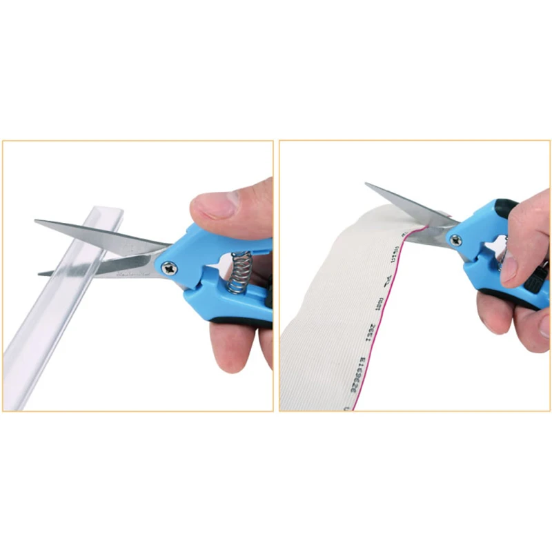 Pro'skit ножницы для быстрой резки из нержавеющей стали 8PK-SR005 двухцветные нескользящие для садоводства кожаный ковер тонкие алюминиевые ножницы