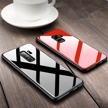 

Tempered glass Case for Samsung S 8 9 Plus Back Cover Hard Case Bumper On The for Samsung Galaxy S8 S9 Plus NOTE 8 Soft TPU Case
