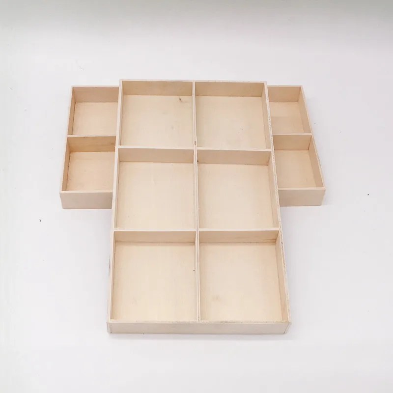 1pc Unfinished Wood Squares Crafts Wood Box for Arts, Crafts, Hobbies and  Home Storage - AliExpress