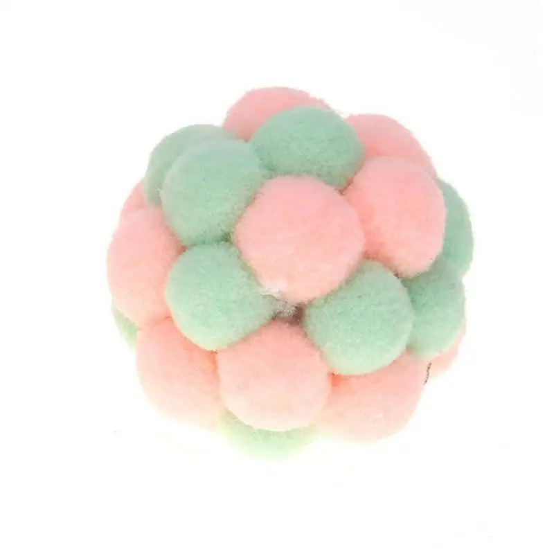 Кошачья интерактивная игрушка Pet Bell Ball плюшевый жевательный кот игрушки красочные перья плюшевый котенок красочная игрушка-тизер для кошек товары для домашних животных