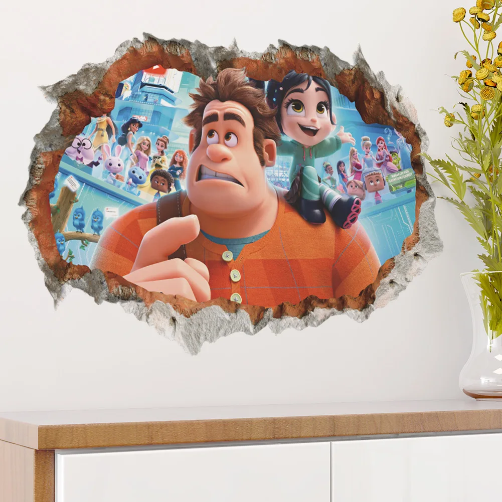 Disney Непобедимый постер с разрушением, наклейки, классический европейский и американский аниме, наклейки для интерьера, наклейки для детской комнаты