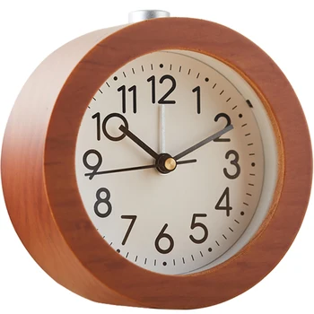 

Cute Clock Mini Silent Creative Alarm Clock Kids Wooden Digital Clock Light Table Night Wood Sunrise Alarm Clock 60N0094