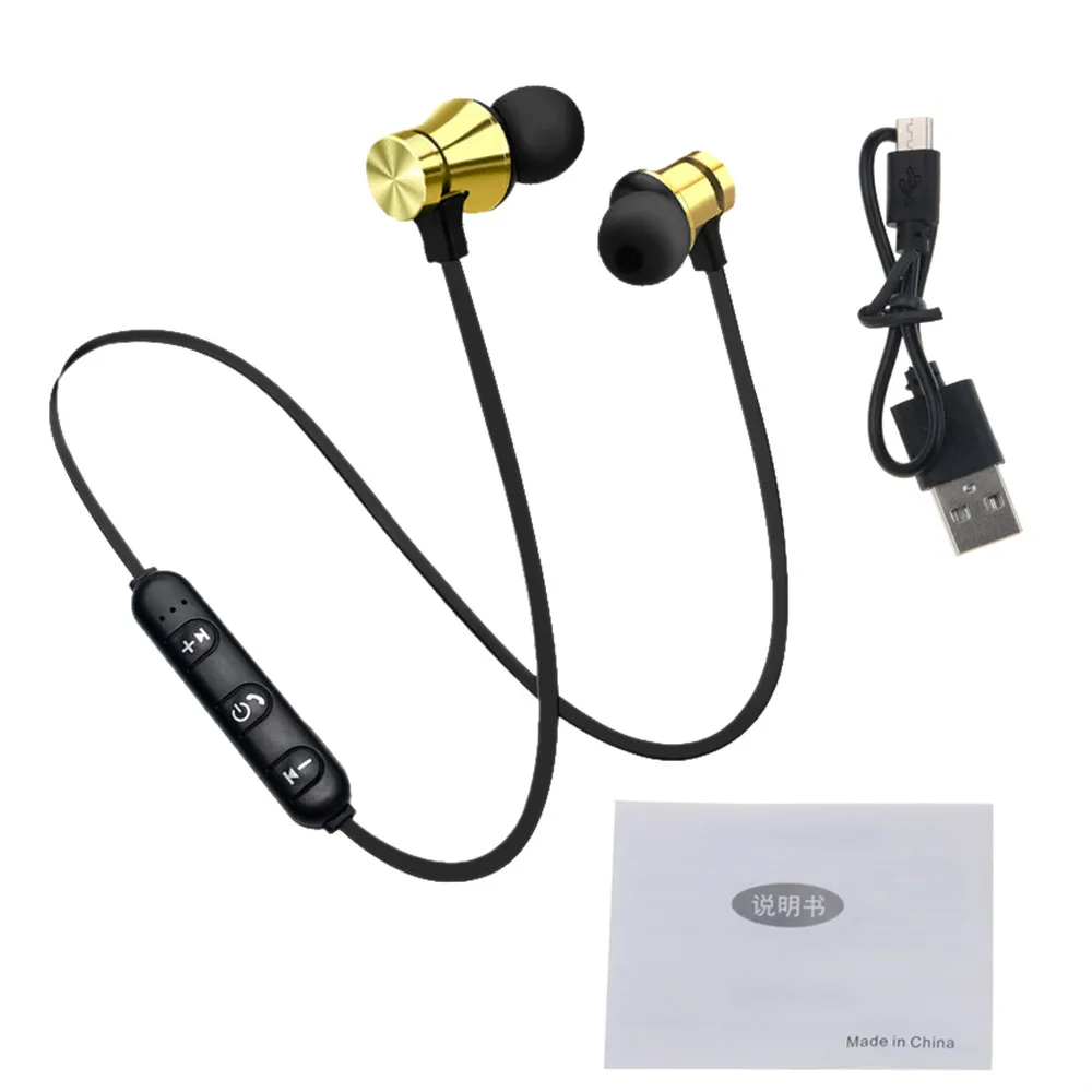 4 цвета магнитная музыка Bluetooth 4,2 наушники XT11 Спорт бег Беспроводная Bluetooth гарнитура с микрофоном