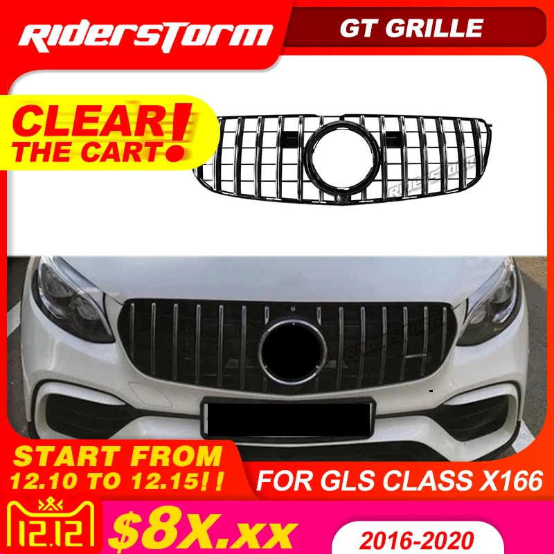 12 GT решетка для GLS class X166 Mercedes benz GLS300 GLS350 Передняя внедорожника авто передняя