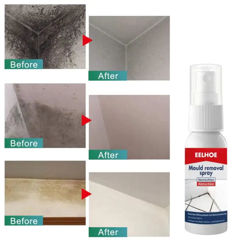 Eliminador de moho eficaz, aerosol activo de cerámica para azulejo de pared, eliminación de moho, limpieza, agente Eliminador de moho, aerosol, 30ml