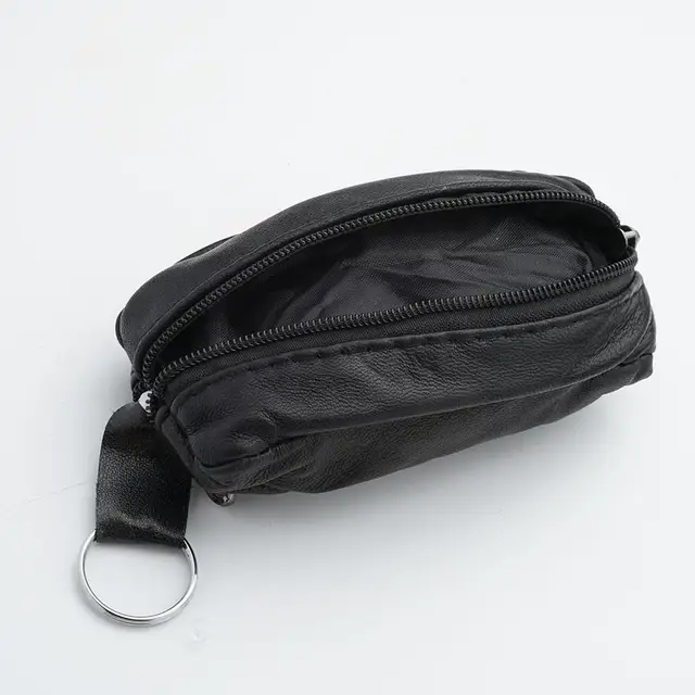Mini porte-monnaie Portable à fermeture éclair pour hommes, étui en cuir PU souple pour clé de voiture, porte-monnaie à la mode, cadeau, Mini porte-monnaie souple à fermeture éclair, sacs à clés 1