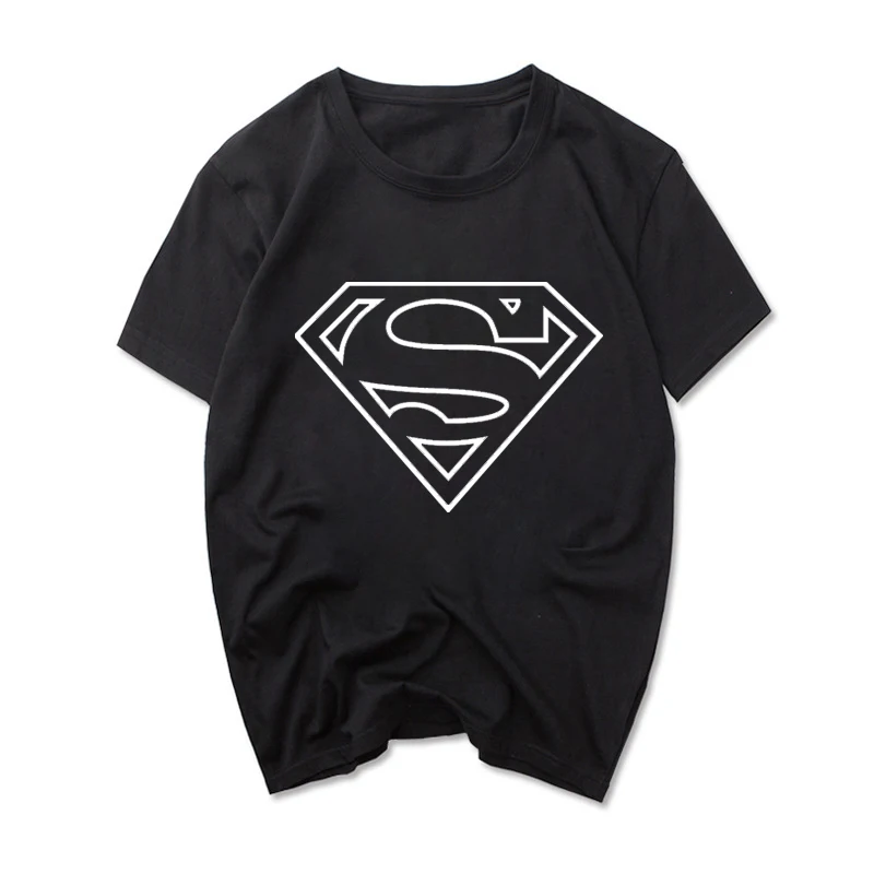 

Summer Funny Short T Shirt for Men Superman Printed T-Shirt Fashion Short SleevesTops Boys Fashion Black Short-sleeve Tee Shirt