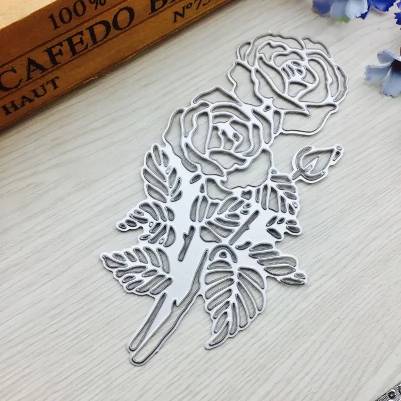 

Rose Flowers Metal Cutting Dies Stencil DIY Scrapbooking Album Stamp Paper Card Embossing Decor Craft