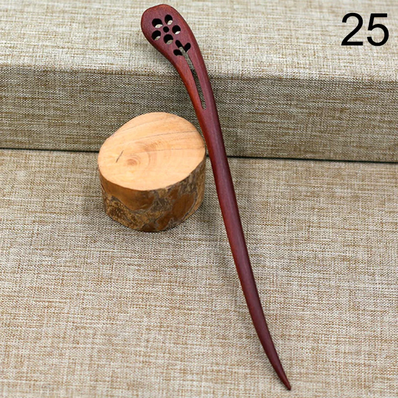 Haarstick Aus Sandelholz – 18 Cm, Chinesischer Stil Mit Strass-Dekor, Haarnadel Für Frauen