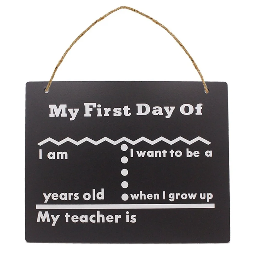 Школьная доска для школьников, Двухсторонняя доска с подвеской, печатная доска, украшение для детской комнаты, список деревянных поделок