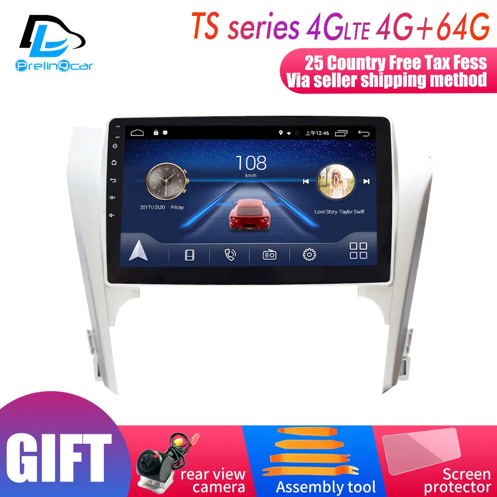 

4G Lte Android 9.0 Car multimedia navigation system GPS player For Toyota Camry 2012 2013 2014 2015 IPS screen Radio stereo