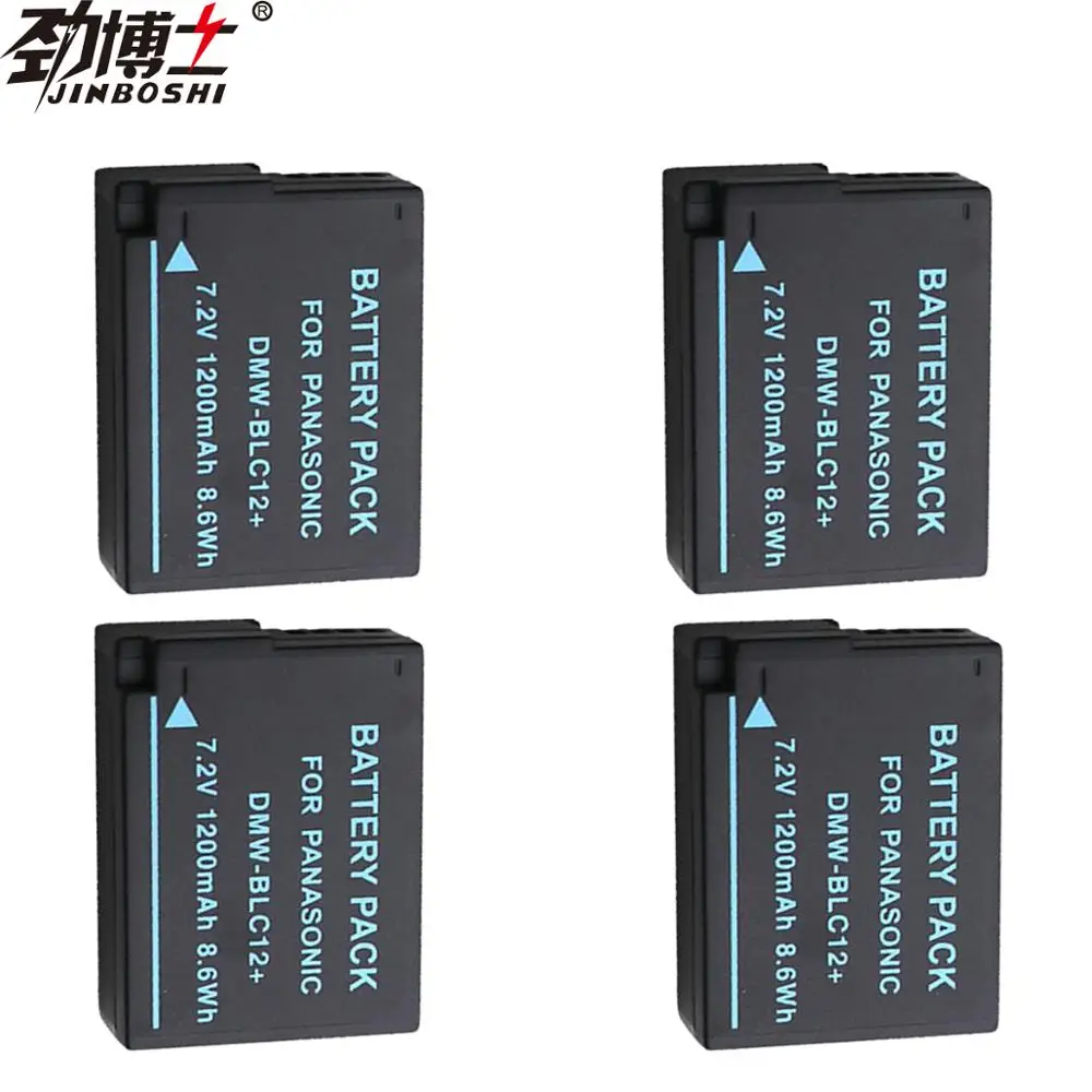 4 шт. DMW-BLC12 DMWBLC12 DMW-BLC12e DMWBLC12e BLC12 Батарея для цифрового фотоаппарата Panasonic FZ1000, FZ200, FZ300, G5, G6, G7, GH2, G5K, GX8, GH2S, GH2K