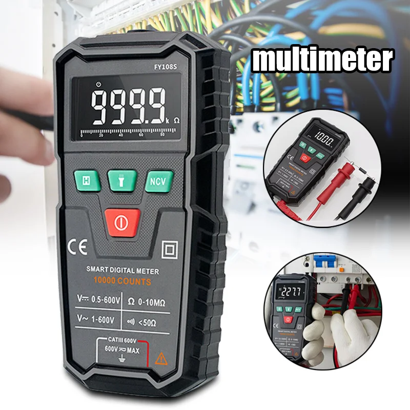 Intelligent Digital Multimeter Count Current Test Tool 9999 Counts