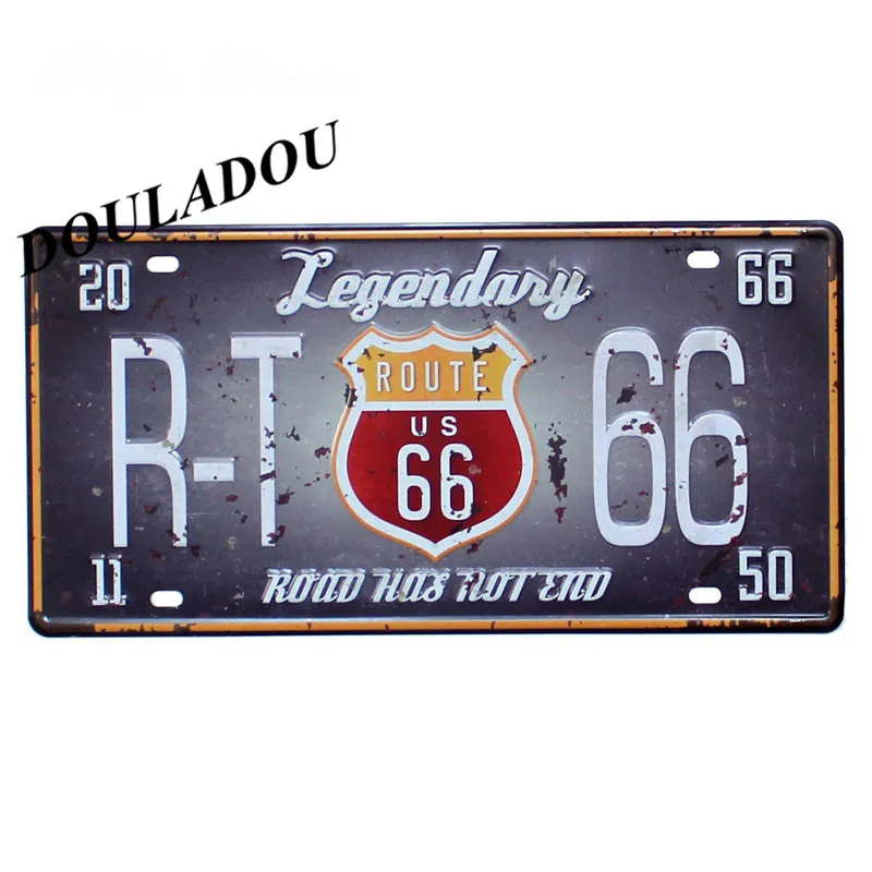 [Douladou] TEXAS Route66 ретро классический металлический знак Декор винтажные металлические жестяные знаки номерной знак табличка Плакат Украшение 30x15 см