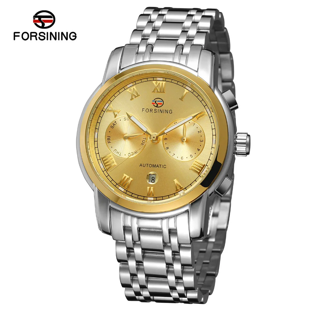

Hot Models forsining Analog Watch Men Fashion Casual Steel Belt Hollow out Fully Automatic Analog Watch
