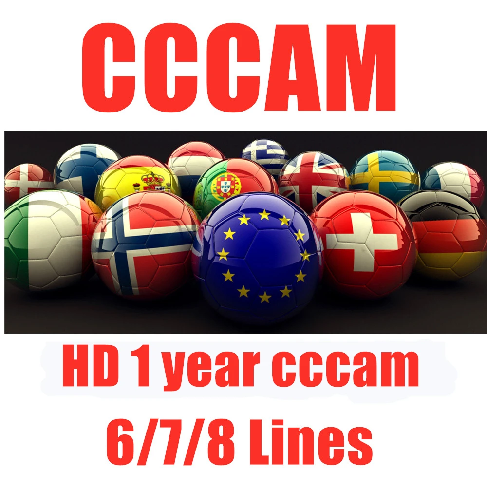 

HD AV Cable 1 Year cccam 6/7/8 Lines europe Germany Poland Spain UK Turkey France Freesat Satellite Receiver cccam 6/7/8 Lines