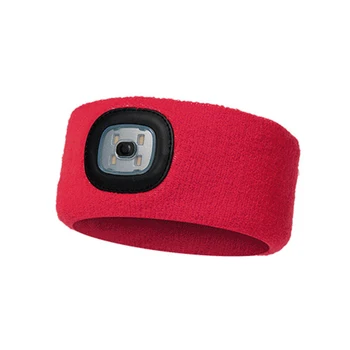 

Men Women Autumn Winter Camping Portable Led Sports Outdoor Fishing Running Tool Warm Elastic Climbing Night Knitted Headlight