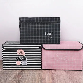 

High Capacity Storage Boxes With Lids Cloth Cartoon Foldable Clothes Storage Baskets Containers For Quilt Home Storage Organizer