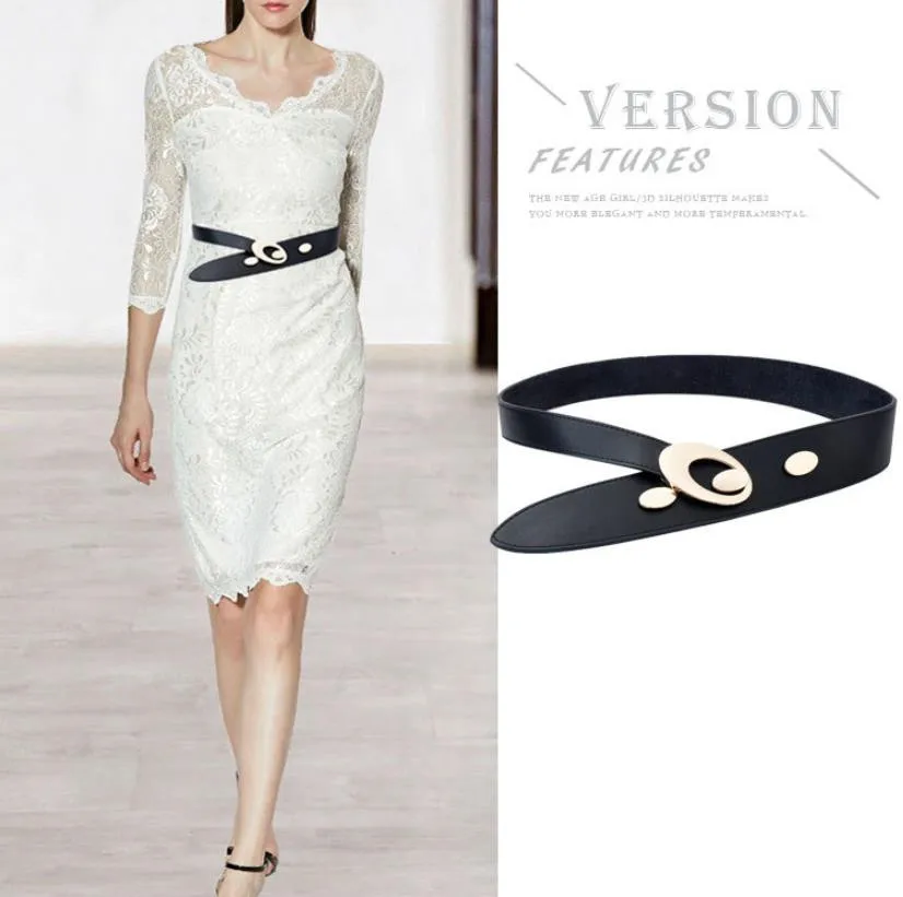 Designer High Quality Cowhide Woman Belt Retro Willow Nail Ladies Casual Diagonal Wide Waist Closure Genuine Leather Belts