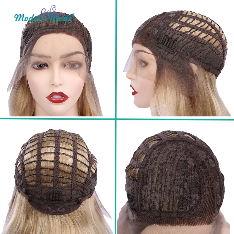 Moda& Made синтетический парик на кружеве 2" волнистые Детские волосы блонд Омбре синтетический парик для женщин L часть натуральные волосы синтетический парик на шнурке