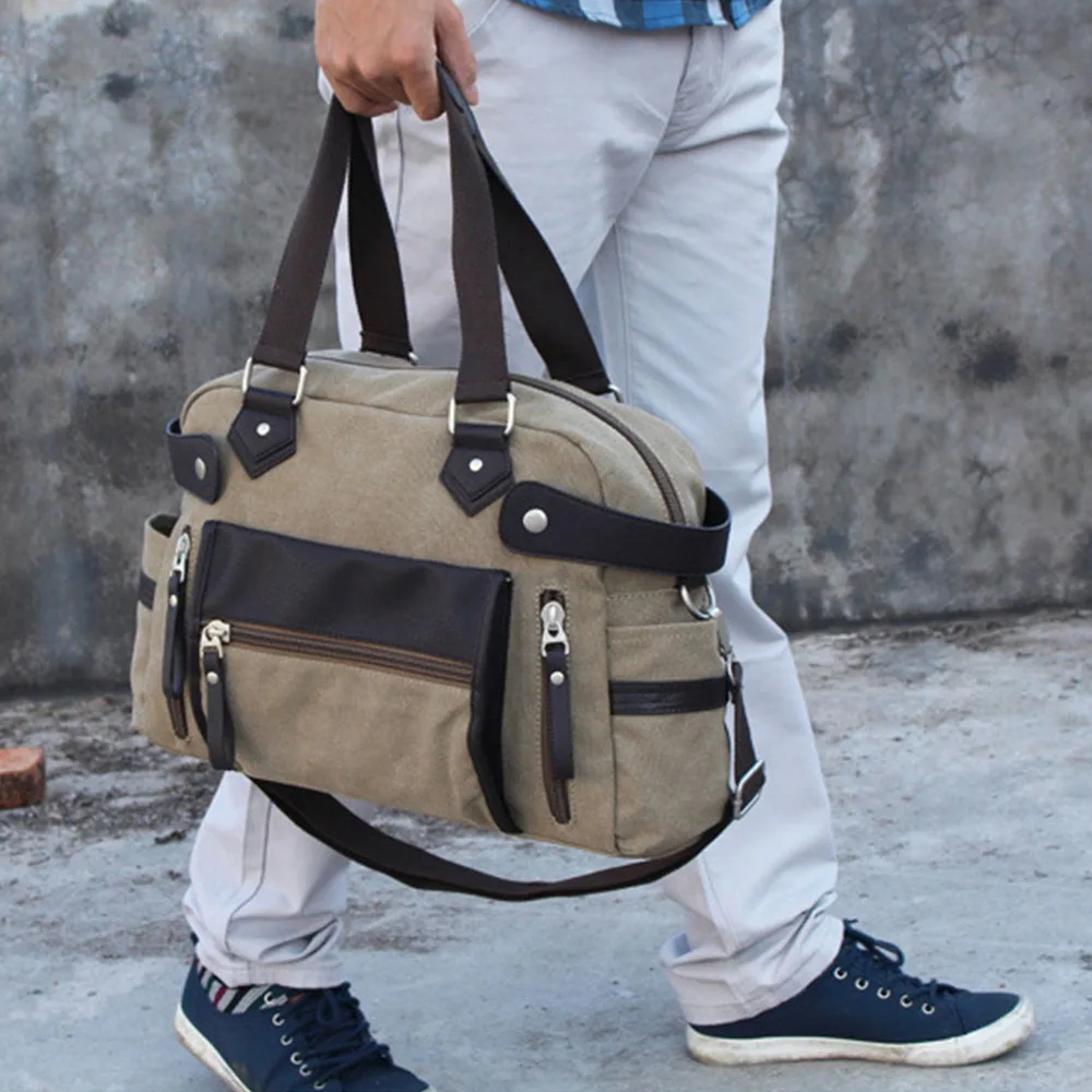 Male Bag England Retro Handbag Shoulder Bag Canvas Men Big Messenger Bags Travel Crossbody Duffle XA45C