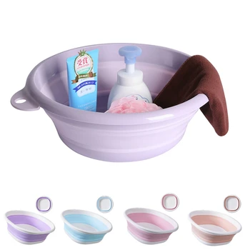 

Foldable Washbasin Portable Travel Folding Basin Bathroom Tub Vegetable Basin