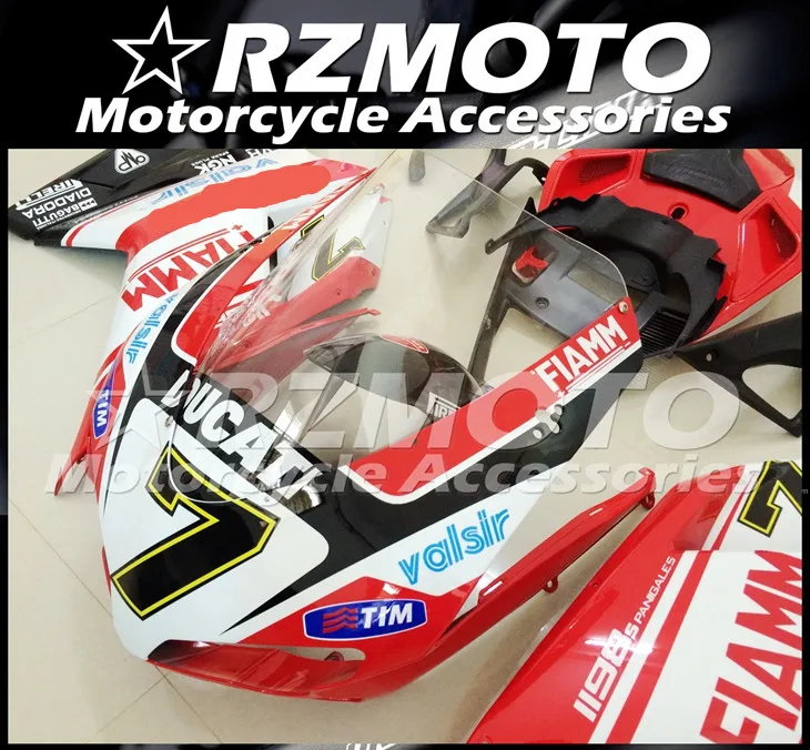 Мотоциклетный обтекатель abs подходит для DUCATI 848 1098 2007-2012 корпусные детали прессформы Магазин № 0410