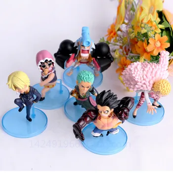 

ONE PIECE Q Version Gear Fourth Monkey D. Luffy Donquixote Doflamingo Roronoa Zoro Trebol FRANKY Gift PVC Action Model Toy G883