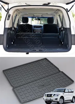

Puou Non-Slip Waterproof For Nissan Patrol 2018 Mat Rear Trunk Liner Cargo Floor Tray Carpet Guard Protector Car Accessorie