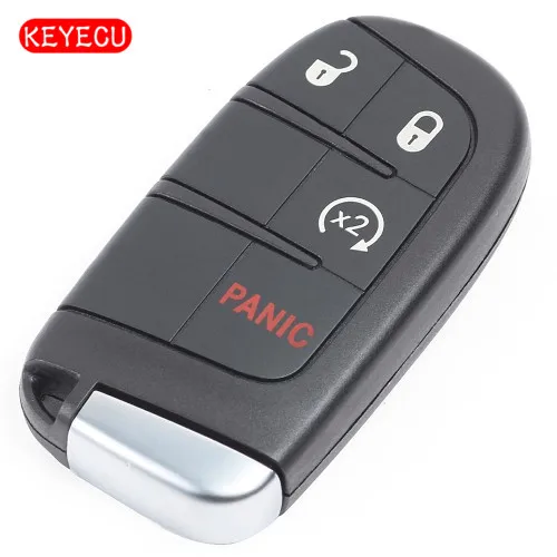 Keyecu Smart Remote Key 3 + 1 Button 433MHz ID46 Chip Fob FCC: M3N-40821302 For Dodge Challenger Journey 2014 2015