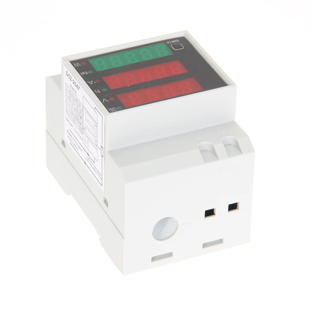 D52-2047 Din Rail Ammeter Voltmeter Voltage Test Easily Carrying Active Power Factor Time Energy Lightweight Gadgets | Инструменты