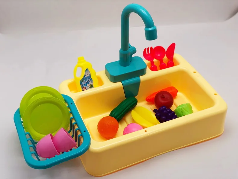 Модель, детский игровой домик, детская кухонная вытяжка для воды, посудомоечная машина, игровая с водой, для мытья овощей, раковина, стиль знаменитостей, Douyin