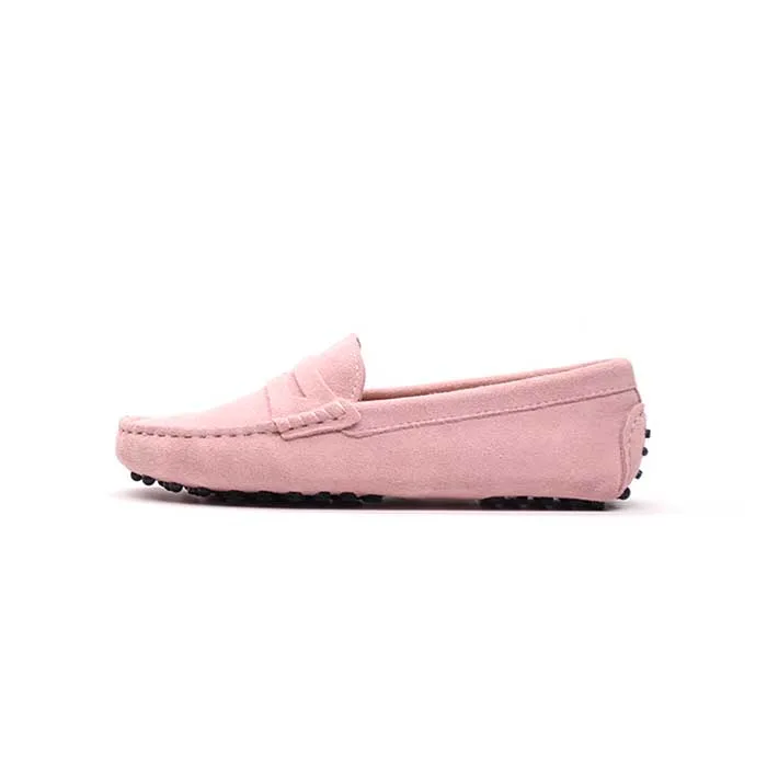 PINK Высокое качество; Новинка года; женская обувь из натуральной кожи на плоской подошве; Брендовая обувь для вождения; сезон зима-весна-лето; женская повседневная обувь - Цвет: PINK