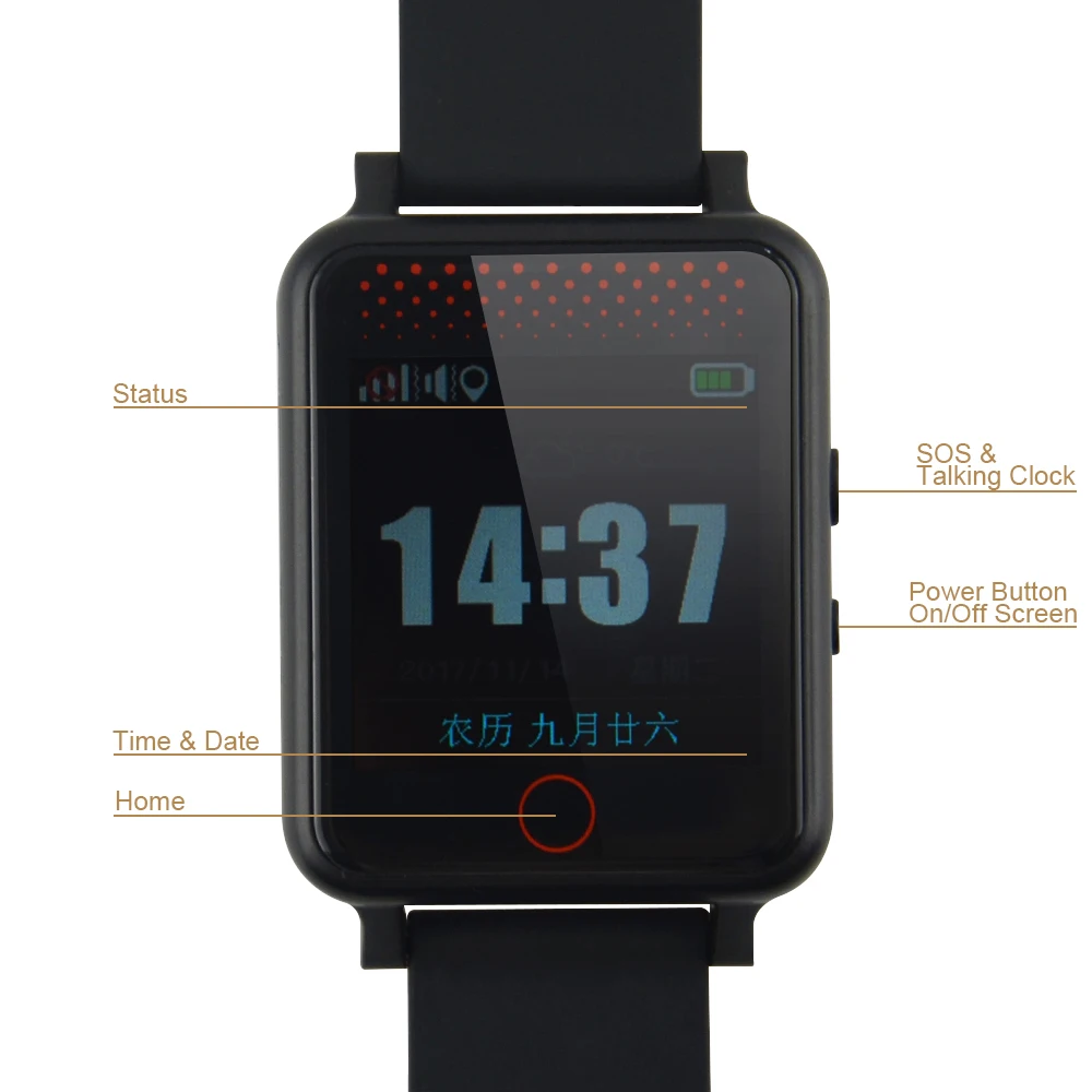 RF-V36 персональные часы с gps трекер для няня с детские gps LBS Wi-Fi устройства слежения с двухканальную аудиосвязь говорить занятий спортом Примечание