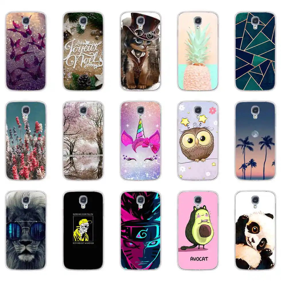 Силиконовый чехол для Samsung Galaxy S4 i9500 чехлы мягкий из ТПУ телефона cat|Бамперы| |