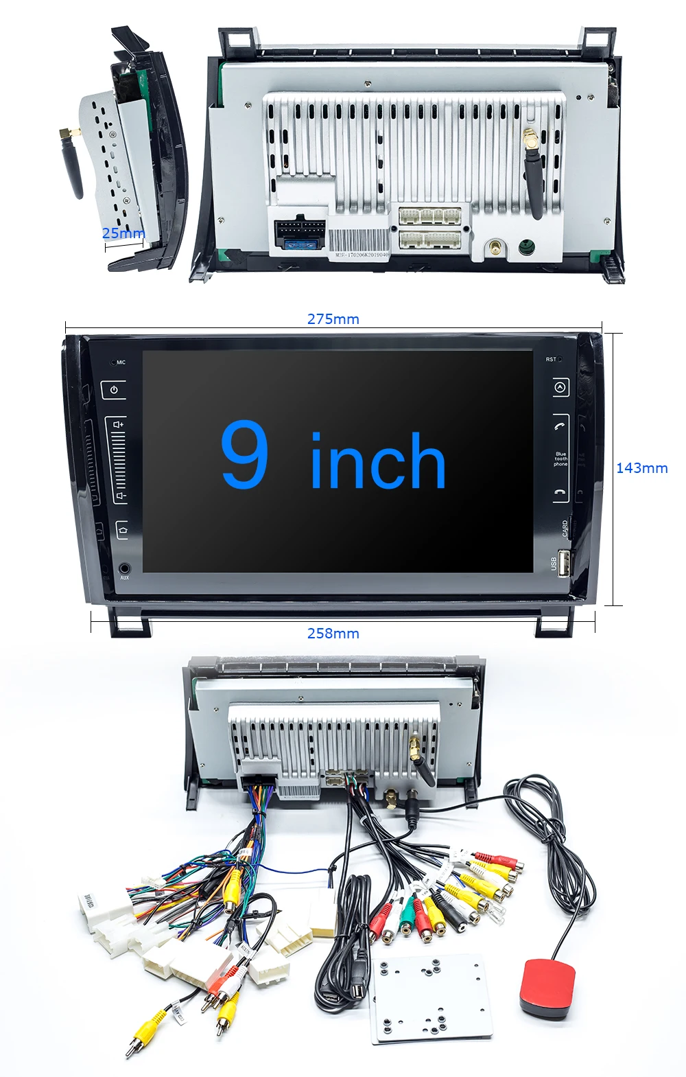 2 Din Android 9,0 автомобиль радио мультимедиа плеер для Toyota Tundra Sequoia 2007 2008 2009 2010 2011 2012 2013 стерео navi головное устройство