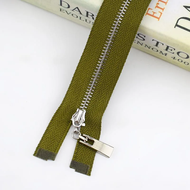 ArmyGreen Meetee 5 шт. 20 см закрытые 40/70 см открывающиеся 3# Металлические молнии Авто замок Декор молния для одежды пальто кошелек DIY Швейные аксессуары - Цвет: ArmyGreen